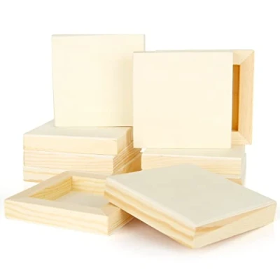 Afbeelding van FVIEXE 10 stuks houten panelen om te schilderen, x cm ambachtelijke canvas paneelplaten, onafgewerkte voor kunst en ambachten, schilderij gietbord