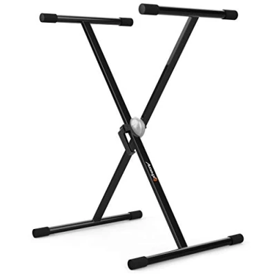 Afbeelding van Audibax Onyx 131 toetsenbordstandaard voor elektronisch muziektoetsenbord, instelsysteem met Easy Lock kogelgewricht, max. 40 kg, toetsenborden 61, 76 en 88 toetsen