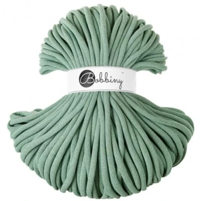 Afbeelding van Bobbiny Jumbo 9mm gevlochten macramé koord (Aloe) 100m Aloë