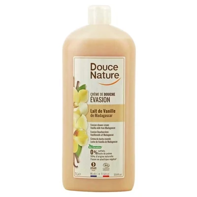 Afbeelding van Douce Nature Douchecreme Evasion Vanillemelk Uit Madagaskar Bio 1ltr