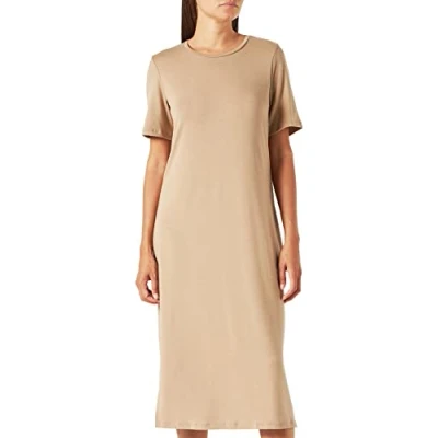 Afbeelding van PIECES PCONIKA SS midi jurk NOOS jurk, Silver Mink, XL