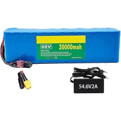 Afbeelding van 48V 30Ah Ebike accu voor 1000W 800W 750W 500W 200W elektrische fiets scootermotor, E bike lithium ionaccu, fietsaccu met 54,6V 2A lader 30Ah,XT60