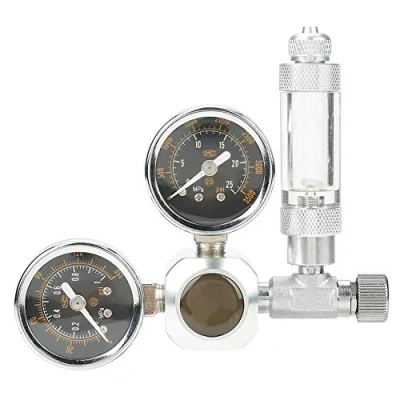 Afbeelding van CO2 regelaar voor aquariums dubbel aquarium manometer instelbare druk systeem waterplanten met bellenteller en terugslagklep (W21.8)