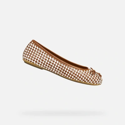 Afbeelding van Geox Palmaria Ballerina&#039;s, Dames, Maat: 39, Camel papyrus Leer