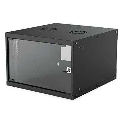 Afbeelding van intellinet 714785 48,26 cm 19&quot; (19 inch) wandverdeler Basic Line 6 HE 353 (H) x 540 (B) 560 (D) mm flatpack beschermingsklasse IP20 zwart