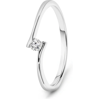 Afbeelding van Miore Witgouden Ring met Diamant Dames 14 karaat Goud