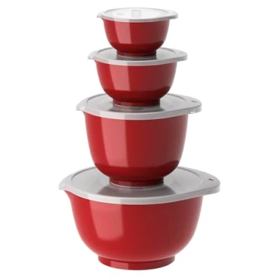 Afbeelding van Rosti NEW Margrethe 8 delige mengkom set 0,25 + 0,5 1,5 3 liter Rood