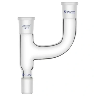 Afbeelding van Labasics Borosilicate Glass distillatie adapter, 3 weg Claisen adapter met 19/22 gewrichten, chemie apparatuur voor laboratoriumglaswerk, SL L2L5R1