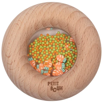 Afbeelding van Petit boum bijtring en rammelaar donut wortels