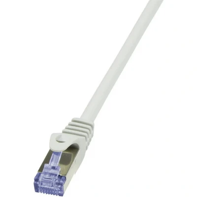 Afbeelding van LogiLink CQ3052S RJ45 Netwerkkabel, patchkabel CAT 6A S/FTP 2.00 m Grijs Vlambestendig, Snagless 1 stuk(s)