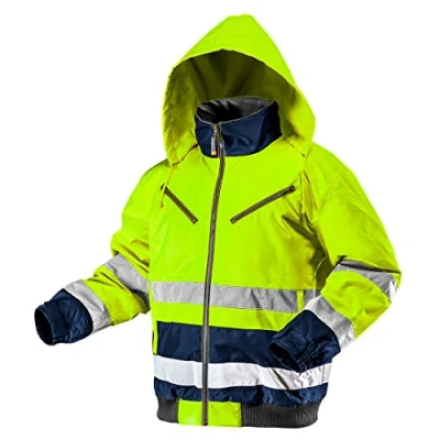 Afbeelding van Neo Tools Thermo waarschuwingsjack EN 20471 oranje neon geel werkjack waarschuwingsbescherming veiligheidsjack S neongeel