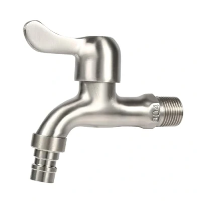Afbeelding van Tuin Kraan 304 Rvs Kraan, Outdoor Wandmontage Adapter Voor Wasserij Badkamer Wasmachine Mop Zwembad Bad