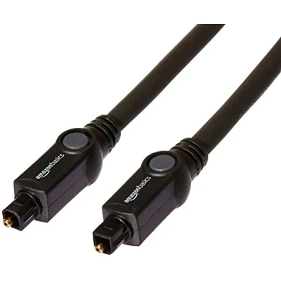 Afbeelding van Amazon Basics Toslink kabel, 4,57 m, CL3 gecertificeerd (installatie in muren), zwart