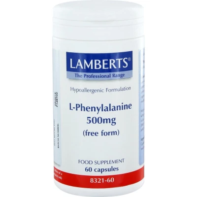 Afbeelding van Lamberts L phenylalanine 500mg, 60 capsules