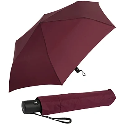 Afbeelding van Doppler Zero Magic Mini zakparaplu voor dames, met automatisch open en sluitsysteem uv bescherming, Uni Royal Berry, 97 cm, Minimalistisch