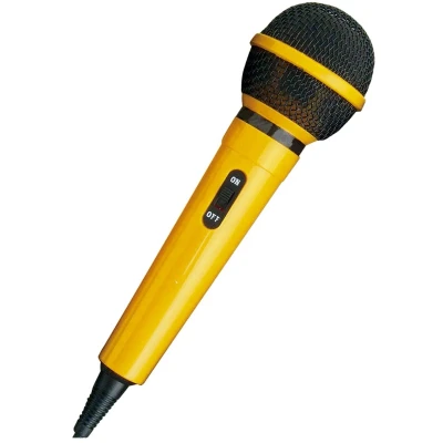 Afbeelding van Mr Entertainer bedrade karaoke microfoon 6,35mm Jack / geel 2,8 meter
