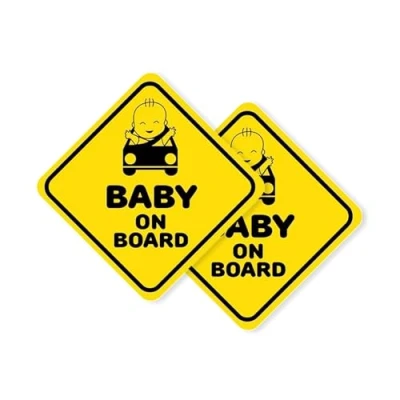 Afbeelding van Autodomy Stickers Baby aan boord on Board in Car Verpakking met 2 stuks voor Auto of Motor (Interne Verwendung)