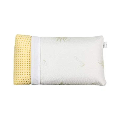 Afbeelding van Evergreenweb kussen voor bed 40 x 70 cm, hoogte 18 met aloë vera stof, afneembaar en wasbaar overtrek, vulling 100% traagschuim, orthopedisch, ter verlichting van pijn in nek nek.