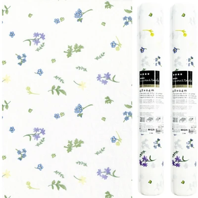 Afbeelding van 3 IN 1 ROL Tafelloper en Placemats Airlaid Zomerbloemen 40 x 480 cm 2 Stuks