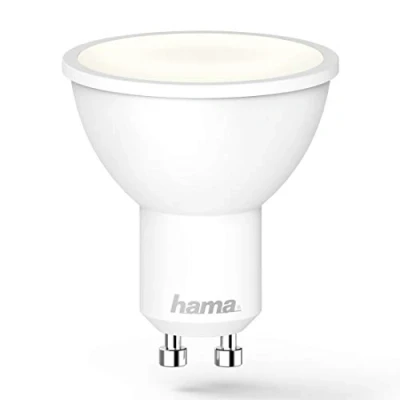 Afbeelding van Hama Wi Fi Smart LED Lamp GU10 5,5W Dimbare gloeilamp 400lm 2700K / 6500K Kleurtemperatuur Solution App en Spraakbesturing Geschikt voor Apple Home, Alexa, Google Assistent Wit