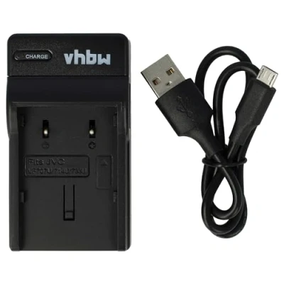Afbeelding van vhbw USB acculader compatibel met JVC BN VF707, VF707U, VF714, VF714U digitale camera, camcorder, Action Cam accu oplader