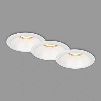 Afbeelding van BRILONER Set van 3 inbouwspots, inbouwlamp GU10, wit, 95x61 mm