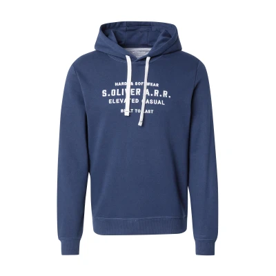 Afbeelding van s.Oliver MIT Stickerei Hoodie, Heren, Maat: XL, Tiefblau