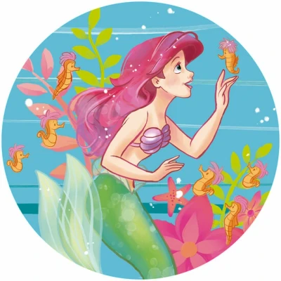 Afbeelding van Komar Fotobehang Ariel Seahorses 125 x cm (breedte hoogte), rond en zelfklevend