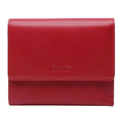 Afbeelding van Esquire Leren Portemonnee Viktoria Flap Wallet Red Donkerrood