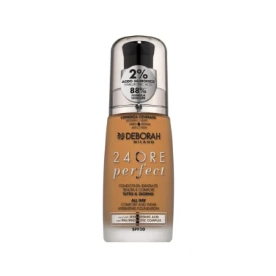 Afbeelding van Deborah Milano Foundinta 24 uur hydraterend SPF 20, N.5 Amber, met hyaluronzuur, lange levensduur, regenererend en renoverend, 30 ml