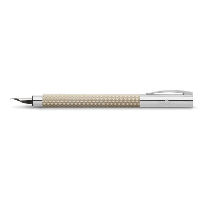 Afbeelding van Vulpen Faber Castell Ambtion F OpArt wit zand