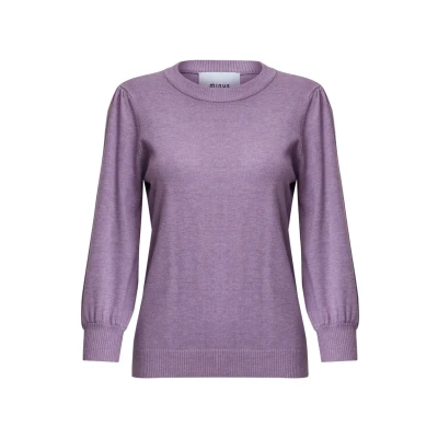 Afbeelding van Minus Mimersin KNIT TEE Trui, Dames, Maat: Small, Violet melange