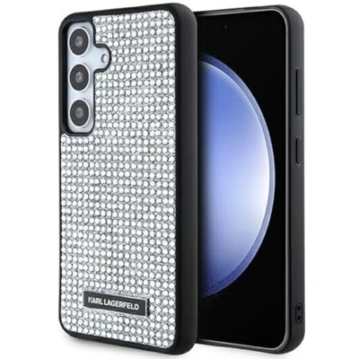 Afbeelding van Karl Lagerfeld Rhinestones Back Case Geschikt voor Samsung Galaxy S24 (S921) Zilver
