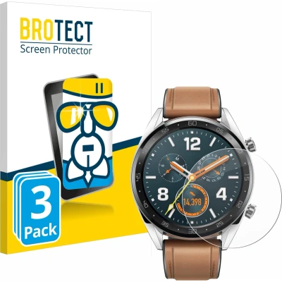 Afbeelding van BROTECT Glas Screen Protector voor Huawei Watch Classic/GT Classic (3 Stuks) Schermbeschermer [9H Hardheid, Beschermglas Folie niet Gehard Glas]