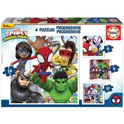 Afbeelding van EDUCA Puzzel Progressieve spidey &amp; vrienden