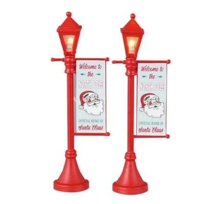 Afbeelding van North Pole Lamppost Set Of 2 B/O (4.5V) LEMAX
