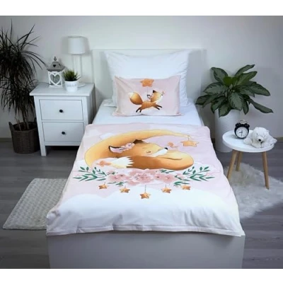 Afbeelding van Theonoi Kinderbeddengoed voor kleine kinderen, babybed, complete set, dekbedovertrek 100 x 135 cm en kussensloop 40 60 cm, gemaakt van katoen, Öko Tex standaard jongens meisjes, bosdieren,
