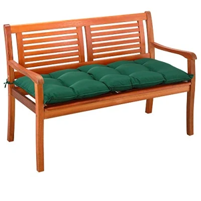 Afbeelding van Bankkussen 110x45x8cm Viscose Binnen Buitenkussen Tuinkussen Zitkussen Groen