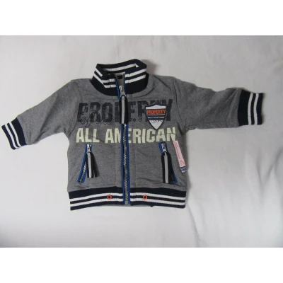 Afbeelding van dirkje , jongens gilet grijst met blauw all american 23 3 maand 62