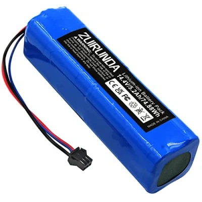 Afbeelding van ZUIRUNDA 14,4 V 5200 mAh Li ion batterij vervanging voor Proscenic M7 Pro, LDS M8 Max, U6, Lenovo LR1, UONI V980 Plus reservebatterij