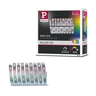 Afbeelding van Paulmann 79866 LED strip MaxLED 250 2,5 m RGBW IP20 incl. 1x16W watt strips lichtband 3000 K
