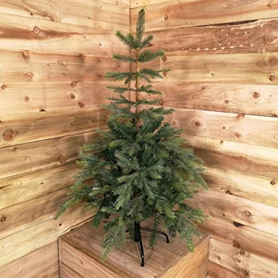 Afbeelding van E+N sparren Grandis Fir H: 120cm Luvi PE Mix, 575 Tips, Ø: max.91cm, metalen standaard (Ø: 35cm)