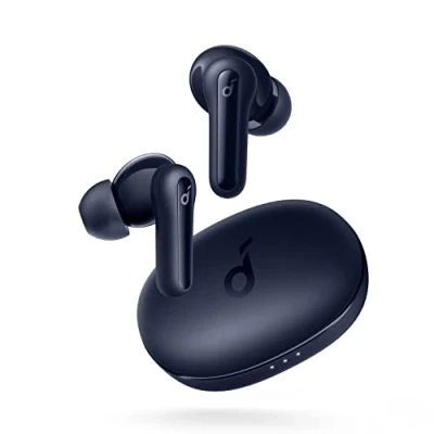 Afbeelding van Soundcore by Anker P2 Mini, volledig draadloze oordopjes, 10mm drivers met veel bas, aangepaste EQ, Bluetooth 5.2, 34u speeltijd, USB C voor snelladen, klein formaat pendelen, werk(Blauw)