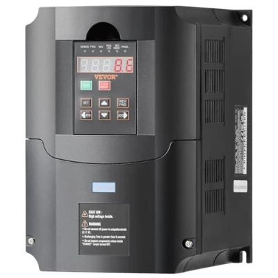 Afbeelding van VEVOR Frequentiedimmer, 7,5 kW, variabele frequentieaandrijving, 35 A, eenfasige of driefasige ingang 40 60 Hz naar uitgang 0 400 VFD voor CNC spindelmotor snelheidsregeling