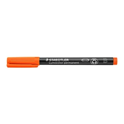 Afbeelding van Staedtler 314 Lumocolor universele pen B punt, circa 1,0 of 2,5 mm, permanent, 10 stuks in kartonnen etui oranje
