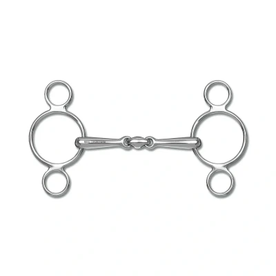 Afbeelding van Waldhausen Watertrens 16mm 3 Rings Dubbel Gebroken 13,5cm
