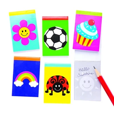 Afbeelding van Baker Ross AW733 Backer Kleurrijke notitieblokken (12 stuks), perfect voor goodie bags, Halloween Party Favors, Pinata Filler of verjaardagscadeau, gesorteerd, 12 stuks