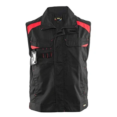 Afbeelding van Blaklader Werkvest Industrie, ongevoerd Zwart/Rood XL