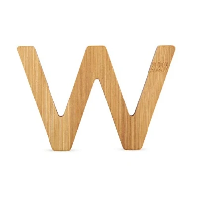 Afbeelding van kleine foot ABC letters van duurzame bamboe, combineerbaar met andere als decoratie of deurplaat