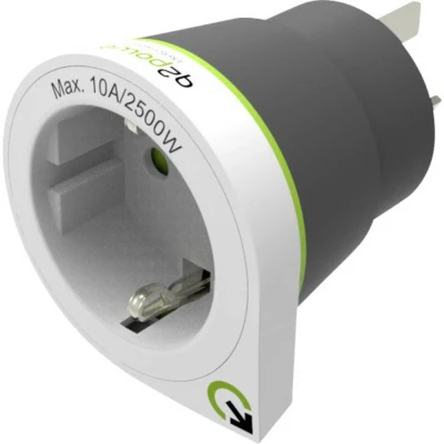Afbeelding van Q2 Power Europe to Australia Universal Reiseadapter mit Erdungsstecker KID SAFE Stoßschutz Spannung und Leistung 100V 1000W / 250V 2500W